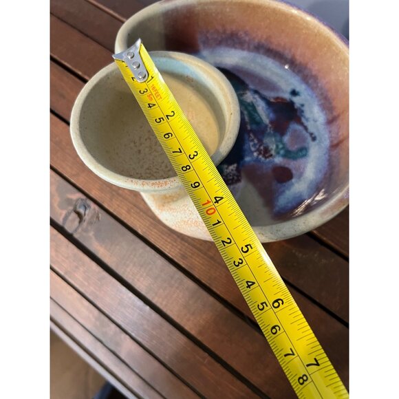 Bruce Larrabee Pottery Small Chip & Dip‎ Platter Glaze Art Pottery Signed - Picture 6 of 9